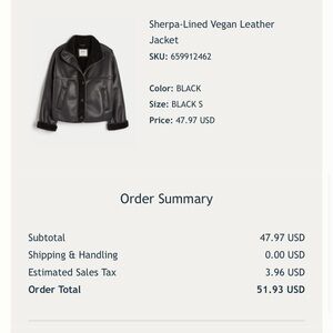 Sherpa Lined Vegan Leather Jacket